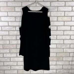 Tess Giberson Black Wool Cutout Long Sleeve Sweater Dress Size S